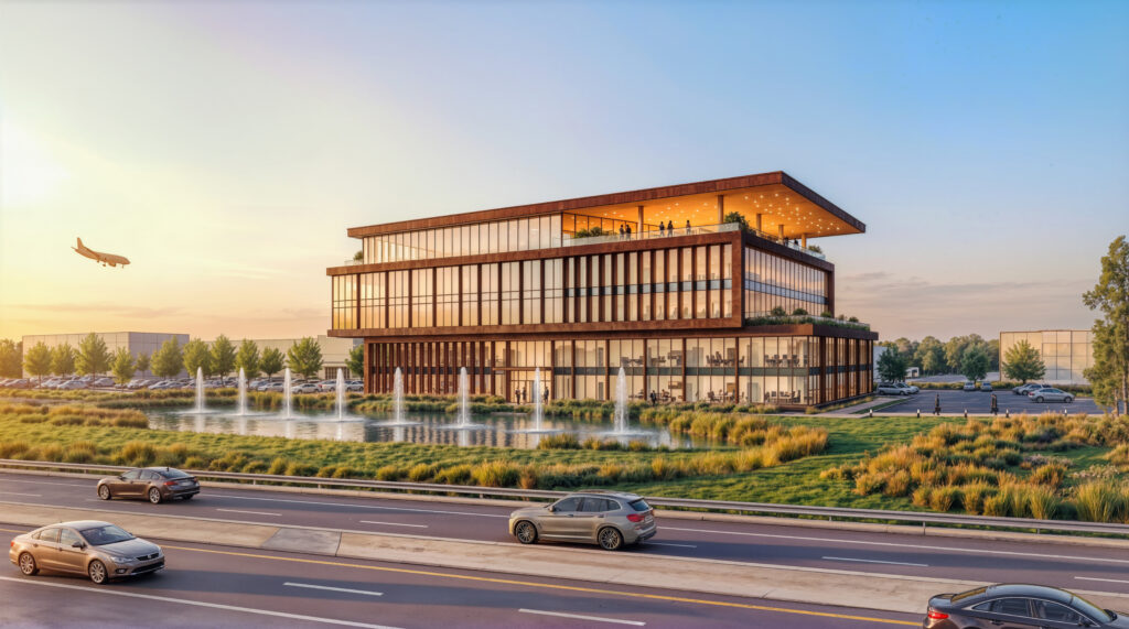 Link85 rendering build to suit office hq