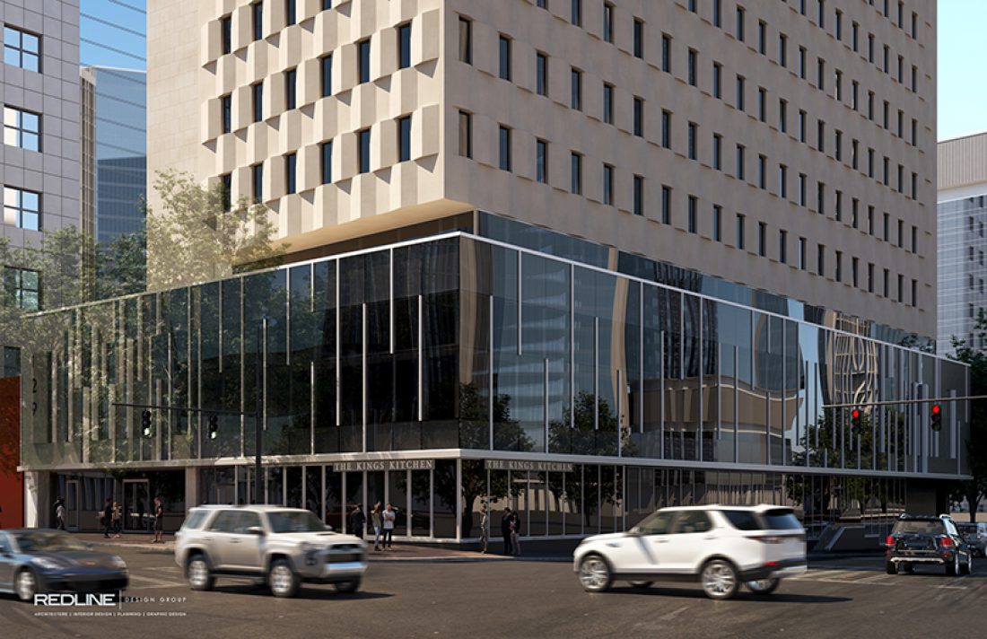 Major renovations continue at downtown Charlotte’s Trade West, formerly 129 West Trade Street, as longtime local restaurant, King’s Kitchen, signs 10-year lease renewal